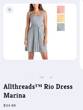 Allthreads Rio Sleeveless Marina Dress - Blue Print